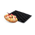 Demarle Flexipan Origine Mini Quenelle silicone mold 400 x 300 mm with 50 cavities, Demarle Flexipan Mini Quenelle mold with 50 individual 42 x 22 mm cavities, Demarle Flexipan Origine Mini Quenelle mold for petits fours mousses entremets and desserts