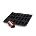 Demarle Flexipan Origine Mini Yule Log silicone mold 300 x 200 mm with 8 cavities, Demarle Flexipan Mini Buchette mold with 8 individual 95 x 40 x 30 mm cavities, Demarle Flexipan Origine Mini Yule Log mold for individual cakes mousses entremets and holiday desserts