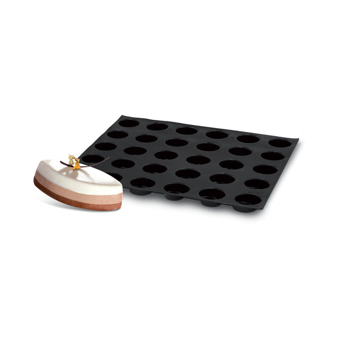 Demarle Flexipan Origine Oval silicone baking mold 400 x 300 mm with 12 cavities, Demarle Flexipan Ovale professional 12 cavity oval pastry mold, Demarle Flexipan Origine Oval mold for individual cakes entremets mousses and desserts