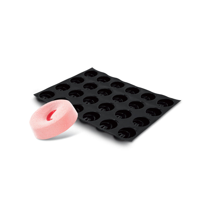Demarle Flexipan Origine Paysage silicone baking mold 600 x 400 mm with 24 cavities, Demarle Flexipan Paysage mold with 24 individual 75 x 24 mm decorative cavities, Demarle Flexipan Origine Paysage professional mold for cakes entremets mousses and desserts