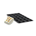 Demarle Flexipan Origine Petit Cosy silicone baking mold 600 x 400 mm with 24 cavities, Demarle Flexipan Petit Cosy mold with 24 individual 71 x 57 x 23 mm cavities, Demarle Flexipan Origine professional Petit Cosy mold for individual cakes entremets and desserts