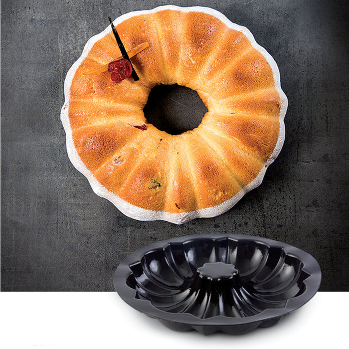 Demarle Flexipan Origine Rosette silicone baking mold 248 mm diameter x 47.5 mm deep, Demarle Flexipan Rosace single cavity decorative cake mold, Demarle Flexipan Origine Rosette mold for cakes entremets mousse cakes and centerpiece desserts