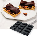 Demarle Flexipan Origine Twisted Bar silicone baking mold 400 x 300 mm with 12 cavities, Demarle Flexipan Barre Torsadee mold with 12 individual 100 x 45 x 25 mm twisted cavities, Demarle Flexipan Origine Twisted Bar mold for individual cakes entremets mousses and desserts