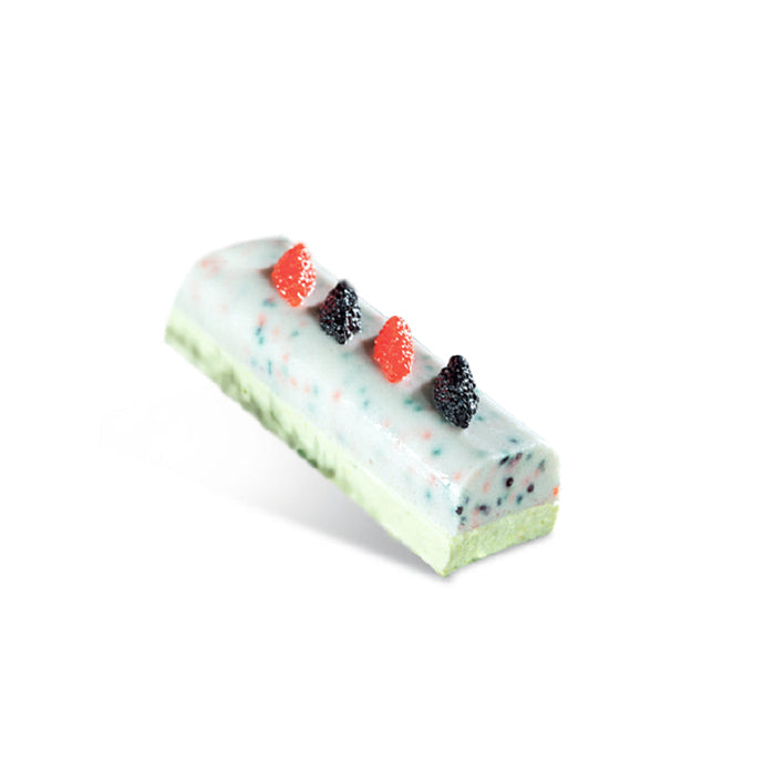 Demarle Flexipan Origine Yule Log Insert silicone mold 600 x 400 mm with 8 cavities, Demarle Flexipan Buche Insert mold with 8 individual 339 x 40 x 39 mm cavities, Demarle Flexipan Origine Yule Log Insert mold for mousse fruit cremeux and entremet inserts