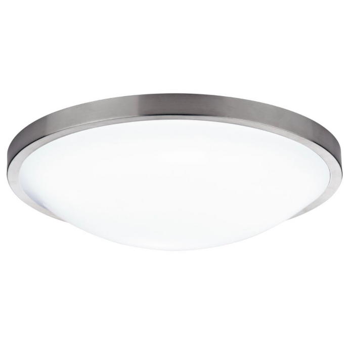 Dover Round Acrylic Satin Chrome Flush Fitting (Suitable for Bathrooms)