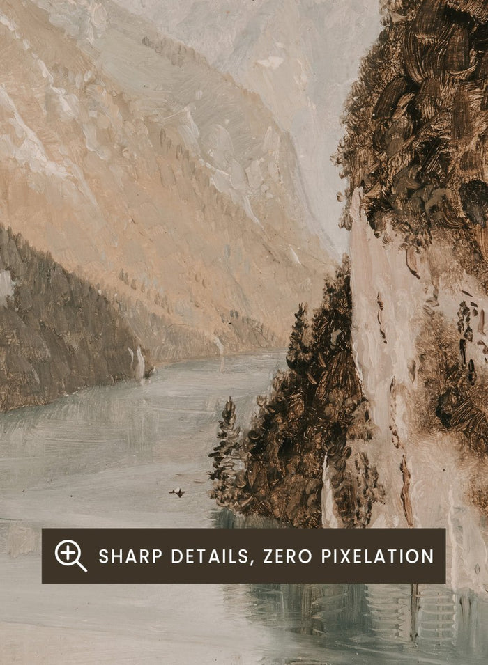 "Drawing, Königssee, Bavaria" Art Print_Sugar & Canvas_Frederic Edwin Church
