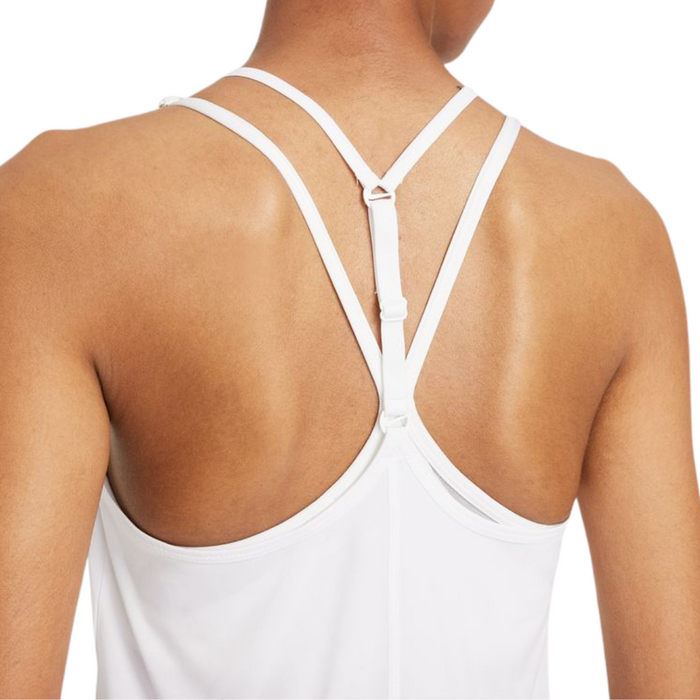 Nike Dri-FIT One Elastika Standard Fit Womens Tennis Tank - White/Black