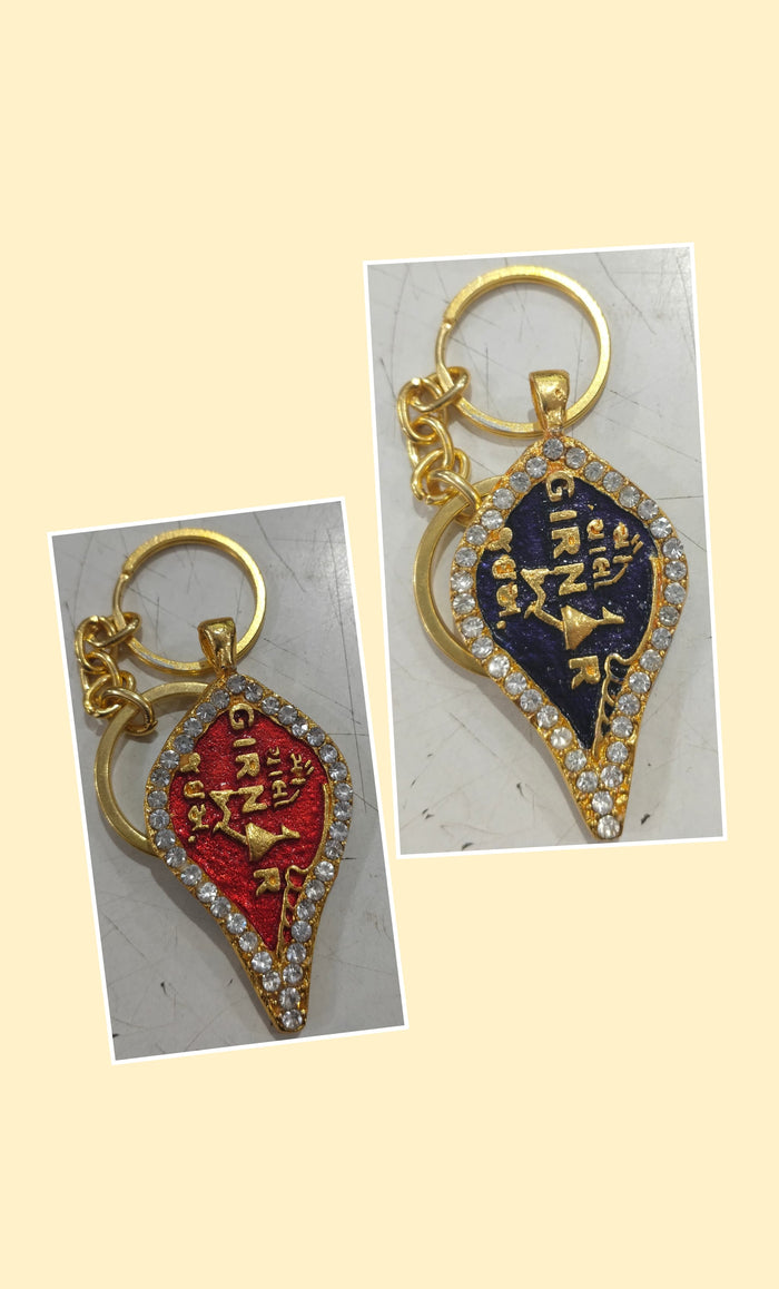 Dual Colour Diamond Keychain- GUJ
