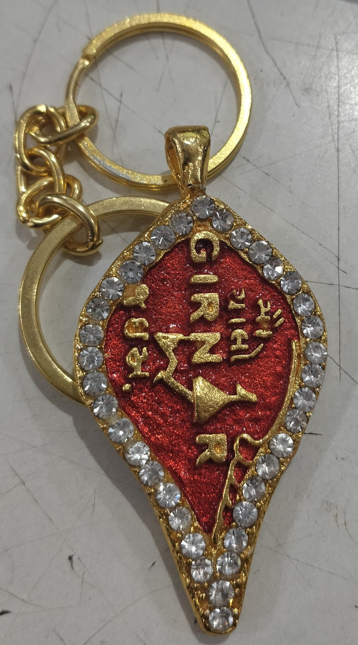 Dual Colour Diamond Keychain- GUJ