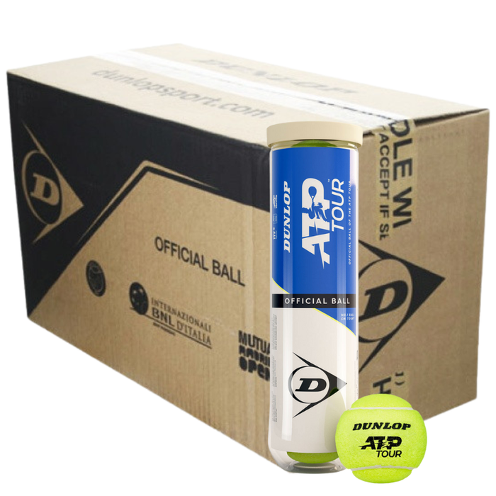 Dunlop ATP Tour Tennis Ball Carton - 18 x 4-Ball Cans / 72 Balls