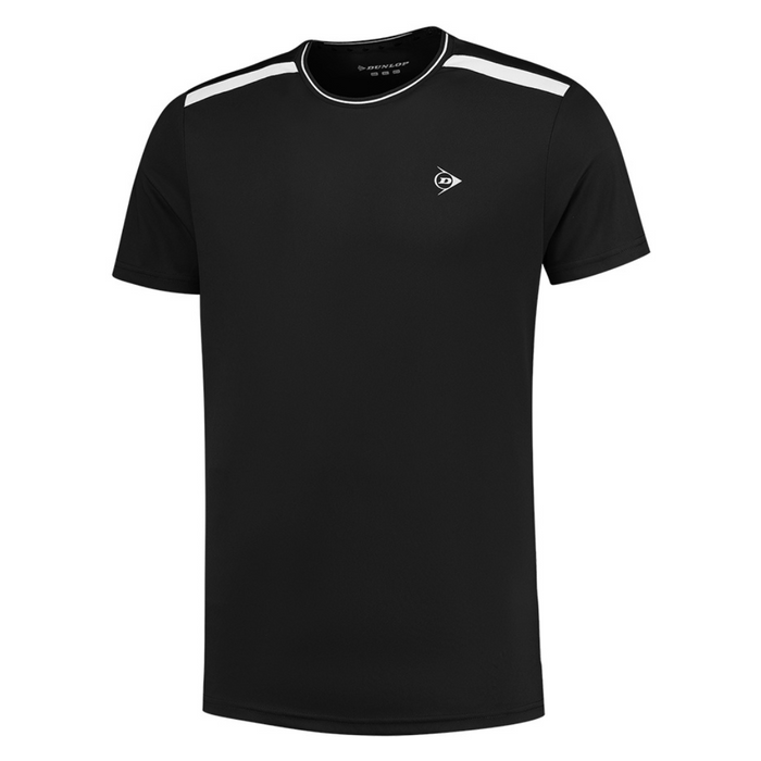 Dunlop Club Men Tennis Crew Tee - Black/White