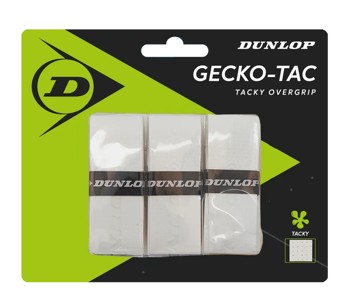 Dunlop Gecko Tac Tacky Overgrip 3 Pack - White