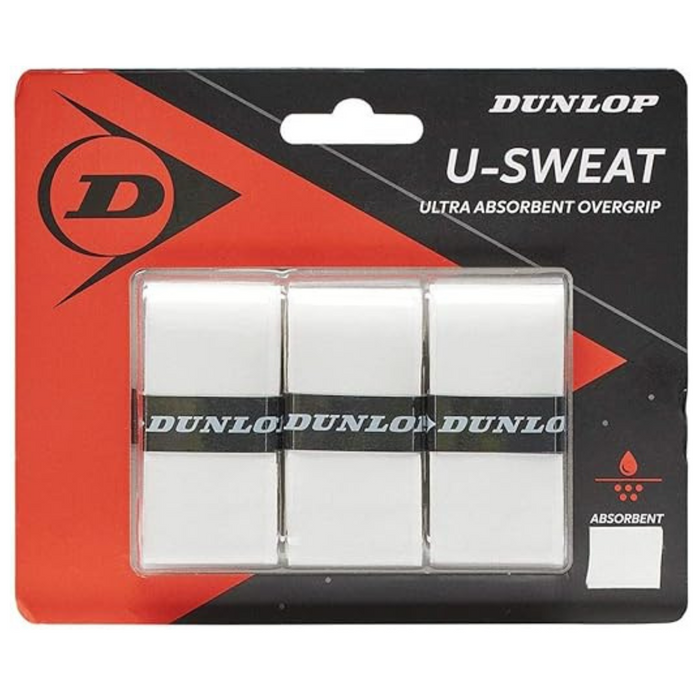 Dunlop U-Sweat Overgrip 3-Pack - White