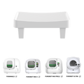 Easy step pedal displayed with compatible PETKIT litter boxes including Purobot Ultra, Purobot Max Pro, Purobot Max Pro 2, Purobot Max 3, PuraMax, and PuraMax 2, designed for easier entry and exit