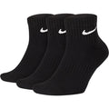 Nike Everyday Cushioned 3 Pack Tennis Ankle Sock - Black