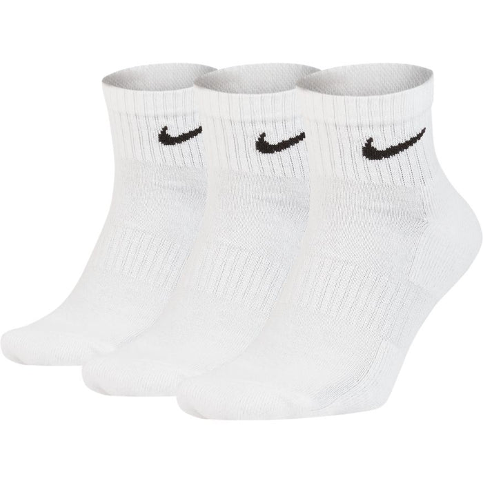 Nike Everyday Cushioned 3 Pack Tennis Ankle Sock - White
