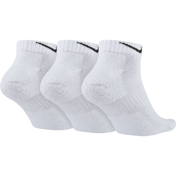 Nike Everyday Cushioned Training Low Tennis Socks -  White/Black (3 Pairs)