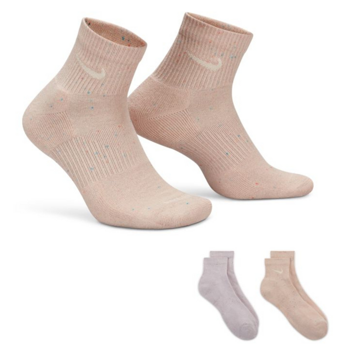 Nike Everyday Plus Cushioned (2 Pairs) Training Tennis Ankle Socks - Multicolor