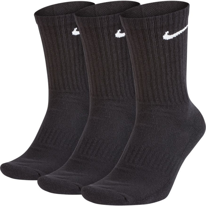 Nike Everyday Training Cushioned Tennis Crew Socks - Black/White (3 Pairs)