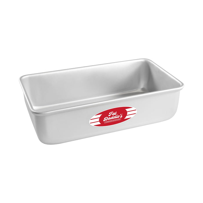 Fat Daddio's 10 inch anodized aluminum bread loaf pan with rolled rim, Professional oblong bread baking pan 10 x 5 inches with seamless construction, Anodized aluminum loaf pan for quick breads and yeast breads with even heat distribution