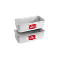 Fat Daddio's 2-piece anodized aluminum bread loaf pan set 7 3/4 inch, Professional bread baking pan set with two 7.75 x 3.75 inch pans, Anodized aluminum loaf pan twin pack for quick breads and yeast breads