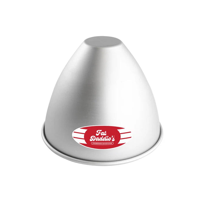 Fat Daddio's 7 inch anodized aluminum Dolly Varden doll cake pan, Professional tall bell shaped novelty cake pan with seamless interior, Anodized aluminum 3D dome pan for princess and doll cakes