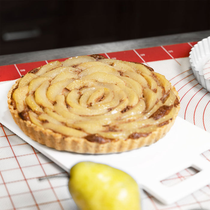 Fat Daddio's Anodized Aluminum Fluted Tart Pan with Removable Bottom, 9 1/2 in x 1 in
