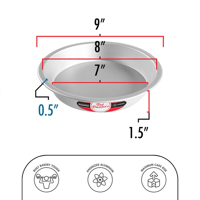 Fat Daddio's Anodized Aluminum Pie Pan, 9 in x 1 1/2 in