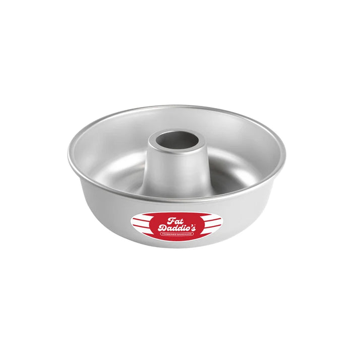 Fat Daddio's 7 inch anodized aluminum ring mold pan with seamless interior, Professional tube style savarin pan 7 x 2 inches, Anodized aluminum ring mold for coffee cakes brioche and gelatin molds
