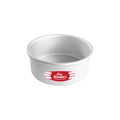 Fat Daddio's 7 x 3 inch anodized aluminum round cake pan with rolled rim, Professional deep round baking pan 7 inch diameter seamless construction, Anodized aluminum 7 inch deep cake pan for tall tiered cakes