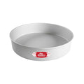Fat Daddio's 8 x 2 inch anodized aluminum round cake pan with rolled rim, Professional round baking pan 8 inch diameter seamless construction, Anodized aluminum 8 inch cake pan for tiered cakes