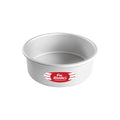 Fat Daddio's 8 x 3 inch anodized aluminum round cake pan with rolled rim, Professional deep round baking pan 8 inch diameter seamless construction, Anodized aluminum 8 inch deep cake pan for tall tiered cakes