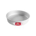 Fat Daddio's 9 x 2 inch anodized aluminum round cake pan with rolled rim, Professional round baking pan 9 inch diameter seamless construction, Anodized aluminum 9 inch cake pan for tiered cakes