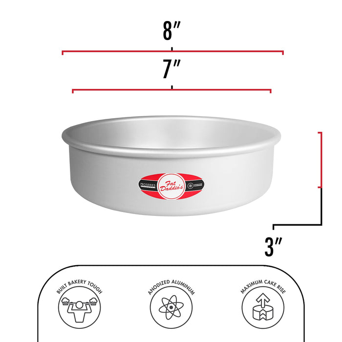 Fat Daddio's Anodized Aluminum Round Removable Bottom Cheesecake Pan, 7 in x 3 in