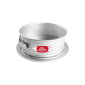 Fat Daddio's 10 inch anodized aluminum springform pan with spring latch, Professional round cheesecake pan 10 x 3 inches with removable base, Anodized aluminum springform pan for cheesecakes and quiches