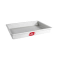 Fat Daddio's 12 x 18 x 2 inch anodized aluminum sheet cake pan with boxed rim, Professional half sheet baking pan 12x18 inches straight sides, Anodized aluminum large rectangle cake pan for layer cakes