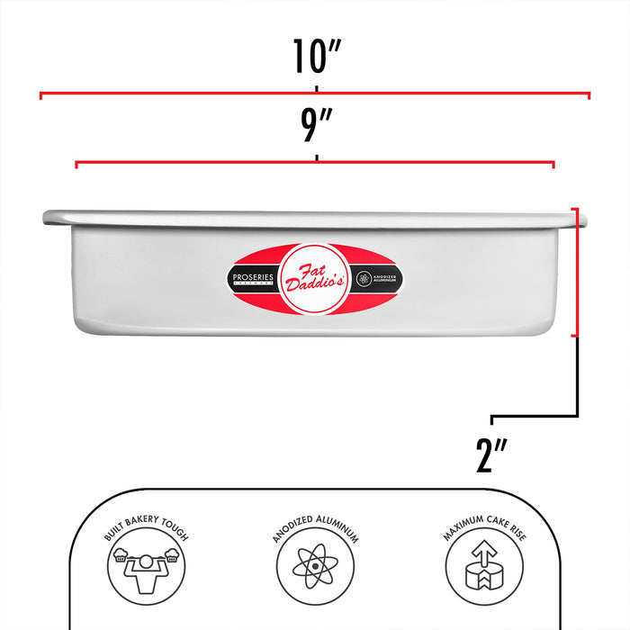 Fat Daddio's Anodized Aluminum Sheet Cake Pan, 9 in x 13 in x 2 in