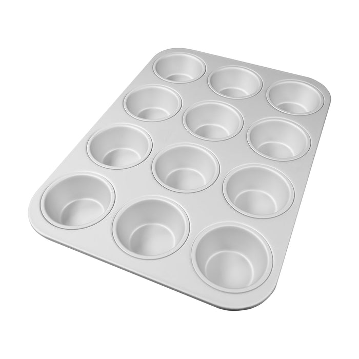 Fat Daddio's Anodized Aluminum Standard Muffin Pan, 12 Cavities, 2 7/8 in Diameter