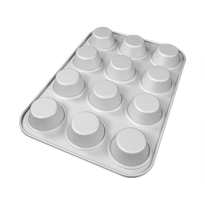 Fat Daddio's Anodized Aluminum Standard Muffin Pan, 12 Cavities, 2 7/8 in Diameter