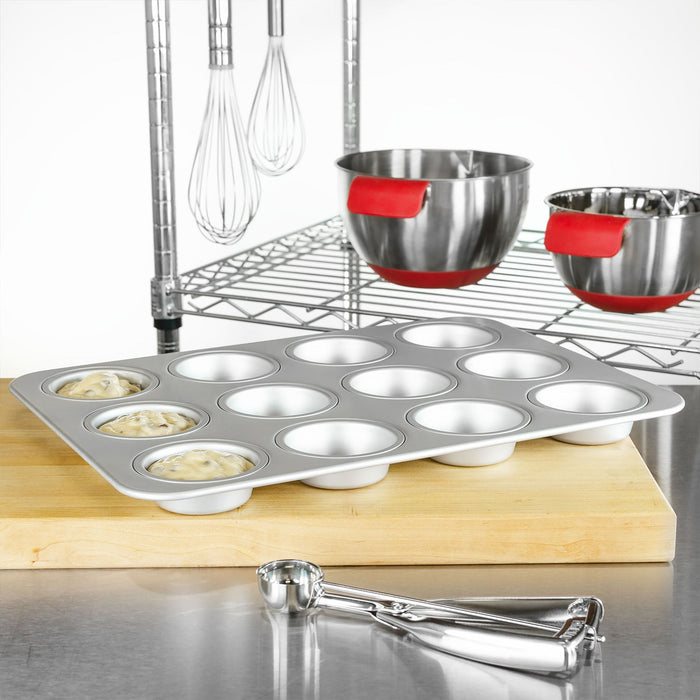 Fat Daddio's Anodized Aluminum Standard Muffin Pan, 12 Cavities, 2 7/8 in Diameter
