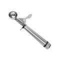 Fat Daddio's number 60 stainless steel thumb press cookie scoop, Professional portioning disher with hex handle releasing 1.1 tablespoon portions, Stainless steel mini cookie and truffle scoop with thumb press release