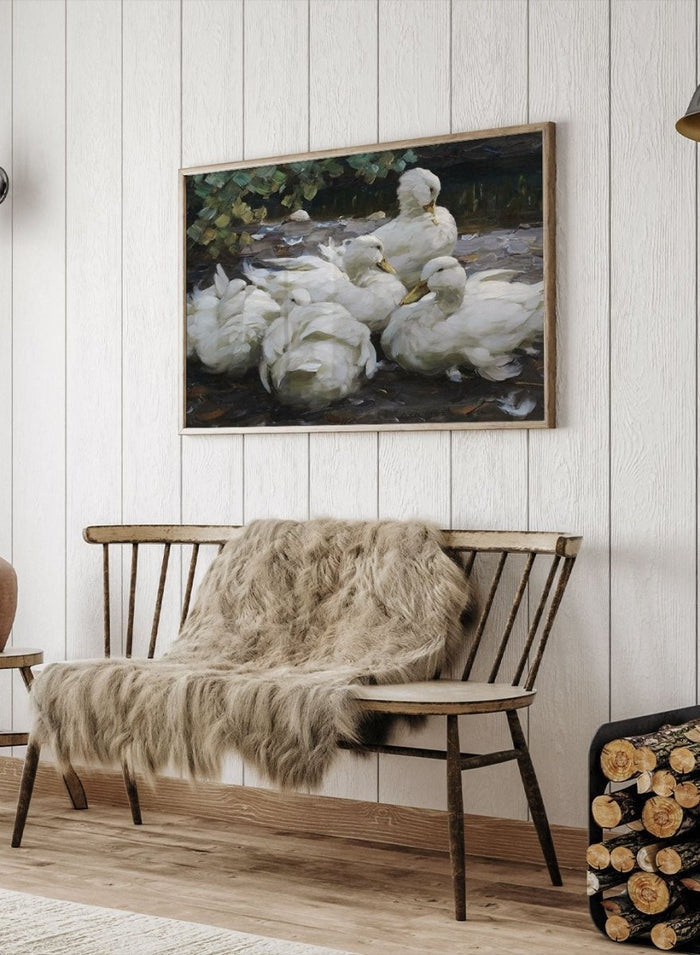 "Five Resting White Ducks" Art Print_Sugar & Canvas_Alexander Koester