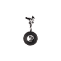 Flamingo Dog Toy Rubber Gladiator Tyre And Rope Black 14cm