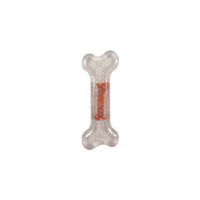 Flamingo Tpr Bone Transpa Chocol Flavour 8 Dog Toy