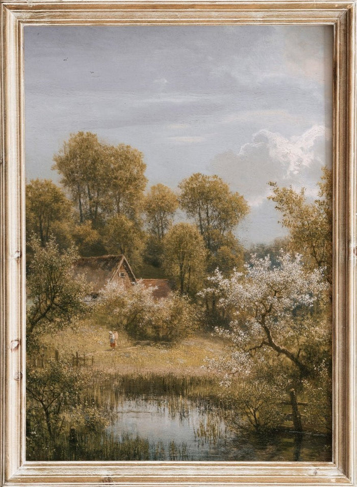 "Flowering fruit trees near Loschwitz" Art Print_Sugar & Canvas_Eduard Leonhardi