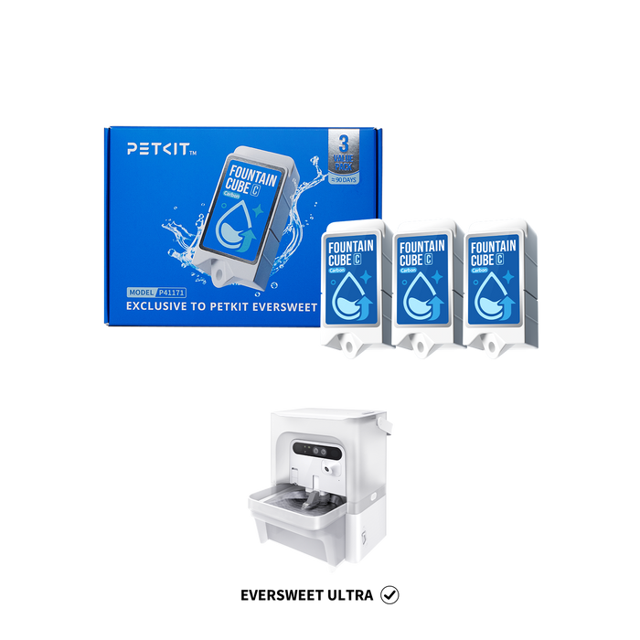 Eversweet Ultra Cat Water Fountain Cube C on white background, compatible with Eversweet Ultra Cat Water Fountain