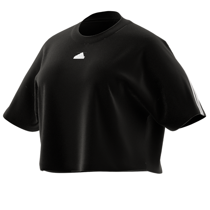 Adidas Future Icons 3 Stripes (PLUS SIZE) Tennis Tee - Black