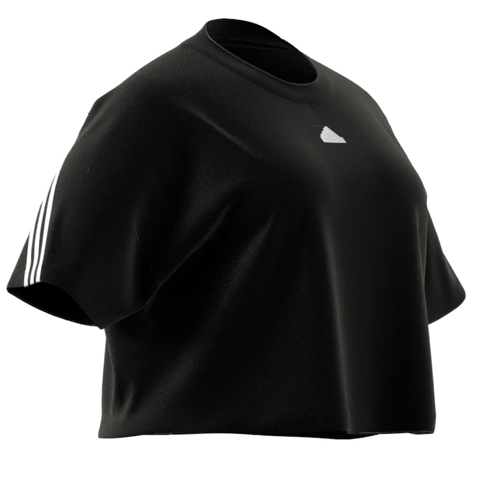 Adidas Future Icons 3 Stripes (PLUS SIZE) Tennis Tee - Black
