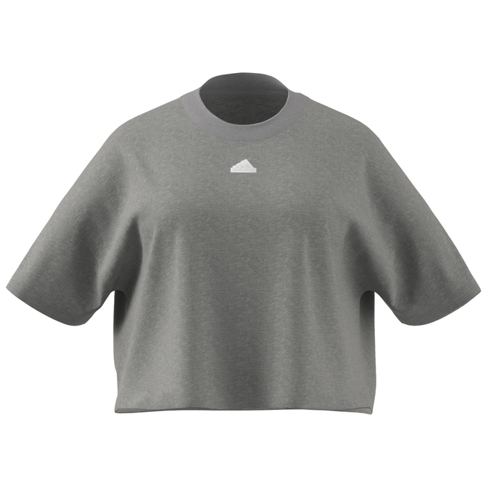 Adidas Future Icons 3 Stripes (PLUS SIZE) Tennis Tee - Medium Grey Heather