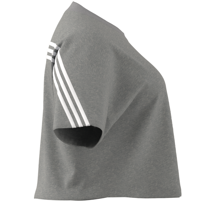 Adidas Future Icons 3 Stripes (PLUS SIZE) Tennis Tee - Medium Grey Heather